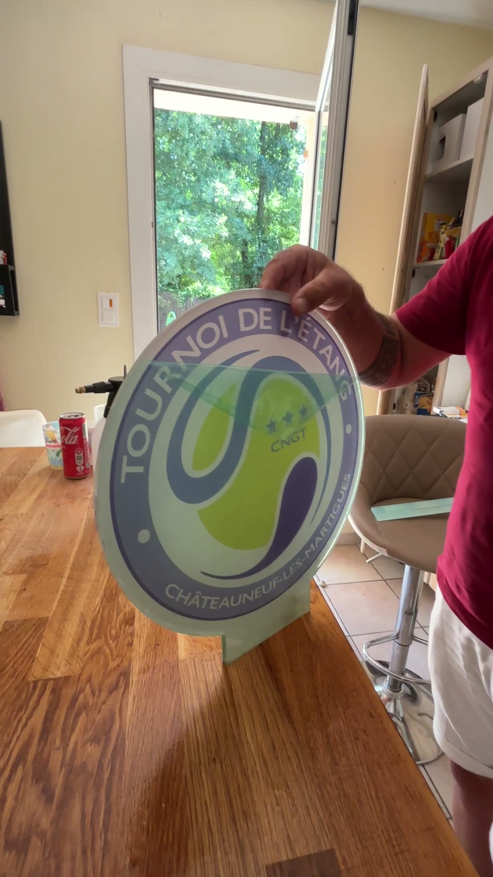 Trophées plexi & vitrophanie pour le Tournoi de l'étang à Châteauneuf-les-Martigues